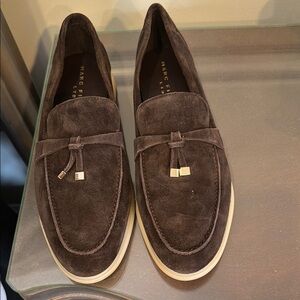 Marc Fisher Men's Dark Brown Suede Loafers